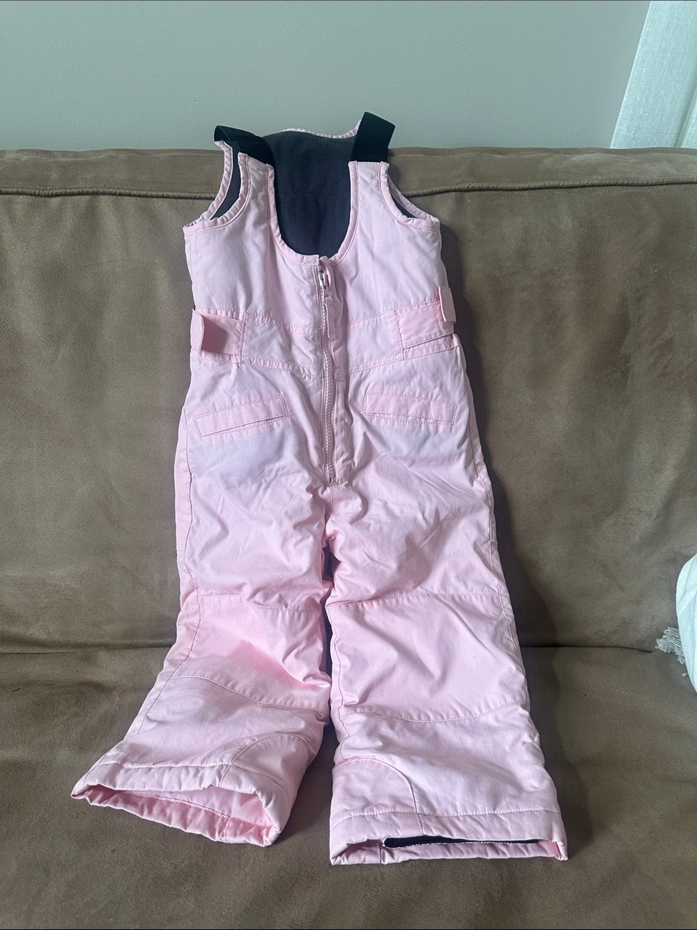 Columbia Pink Kids Snow Bib Overalls with Black Bib Lining
